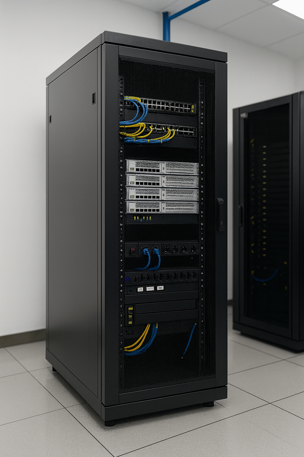 42U · 600×1100 机柜示意